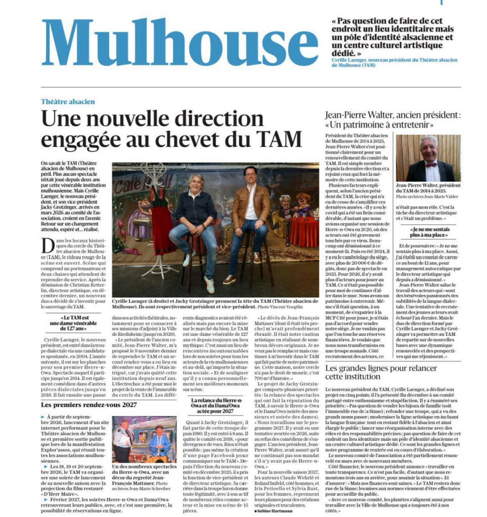 Article de l'alsace du 12 juin 2026